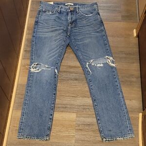 Abercrombie & Fitch Men's Distressed Blue Jeans